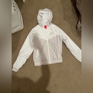 White size large Nike wind breaker